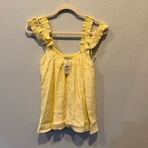 Maeve Yellow Ruffled Women's Top